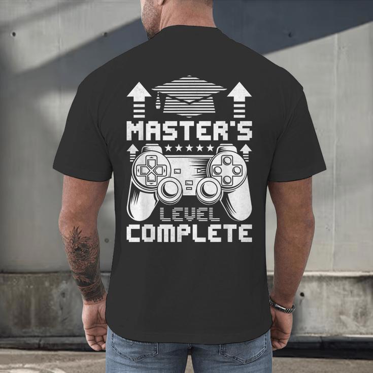 Master's Level Complete College Graduation Men's Back Print T-Shirt