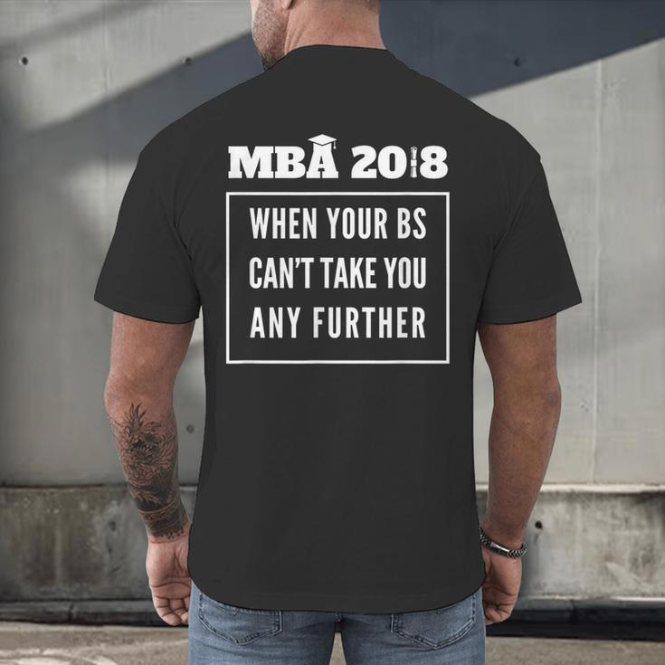 MBA 2018 Graduation Men's Back Print T-Shirt