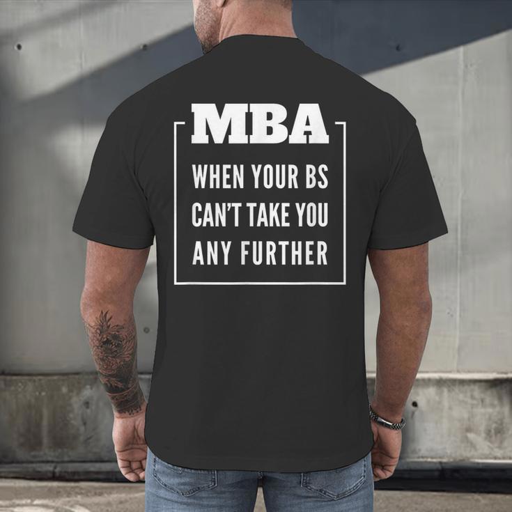 MBA Graduation Men's Back Print T-Shirt