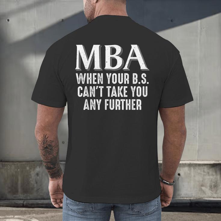 MBA For Men Women Master Degree Graduation Day Men's Back Print T-Shirt