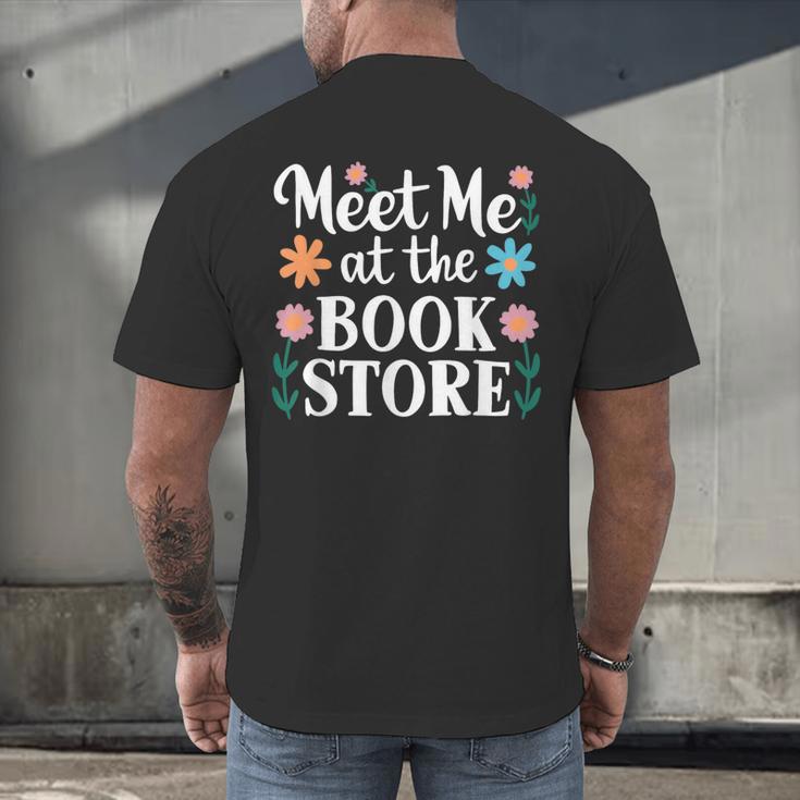 Meet Me At The Book Store Men's Back Print T-Shirt