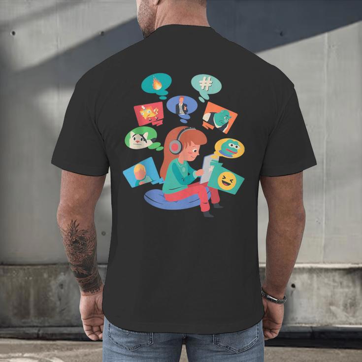 Memes Speak Louder Introvert Anti People Meme Lovers Quiet Men's Back Print T-Shirt