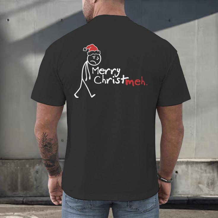 Merry Christ-Meh Christmas Introvert Men's Back Print T-Shirt
