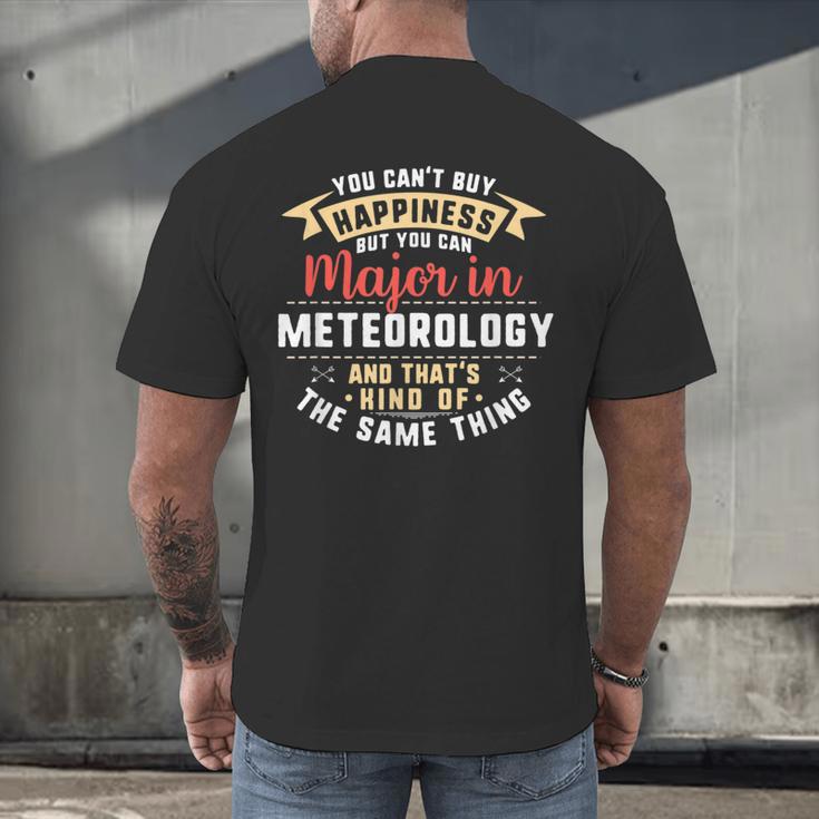 Meteorology Major Student Shirt Graduation Men's Back Print T-Shirt