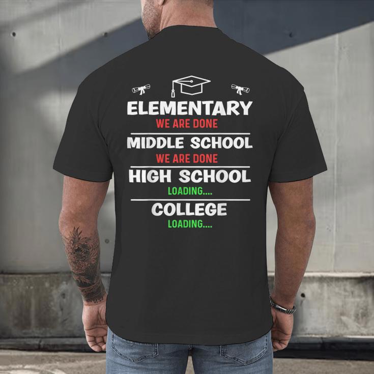 Middle School Graduation We Are Done Class Of 2023 8th Grade Men's Back Print T-Shirt