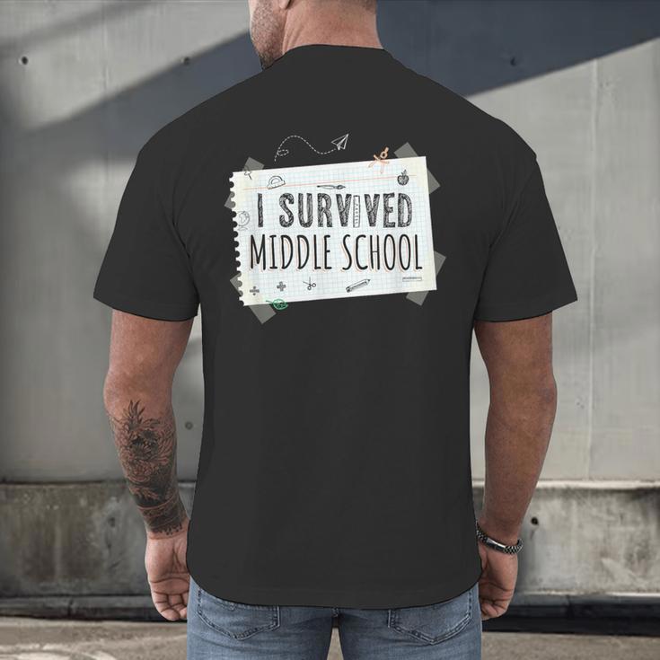 Middle School Graduation Shirts Graduate Grad Men's Back Print T-Shirt