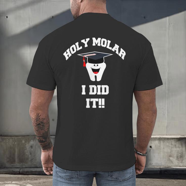 Molar Dentist Dental Hygienist Graduation Shirt Men's Back Print T-Shirt