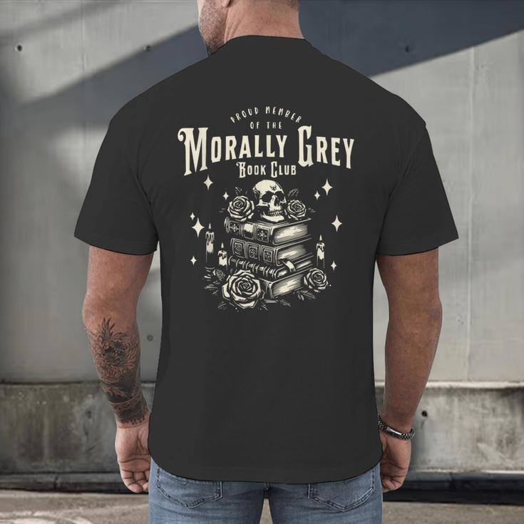 Morally Grey Book Club Reading Shirt Bookish Bookworm Men's Back Print T-Shirt Morally Grey Book Club Reading Shirt Bookish Bookworm Men's Back Print T-Shirt