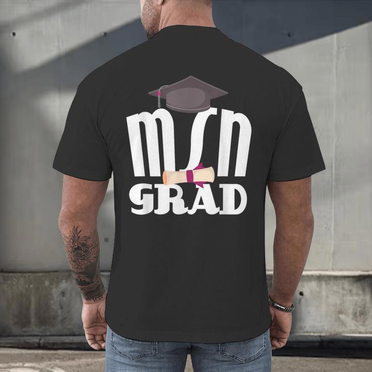 MSN Masters Graduation Men Women Son Daughter Men's Back Print T-Shirt