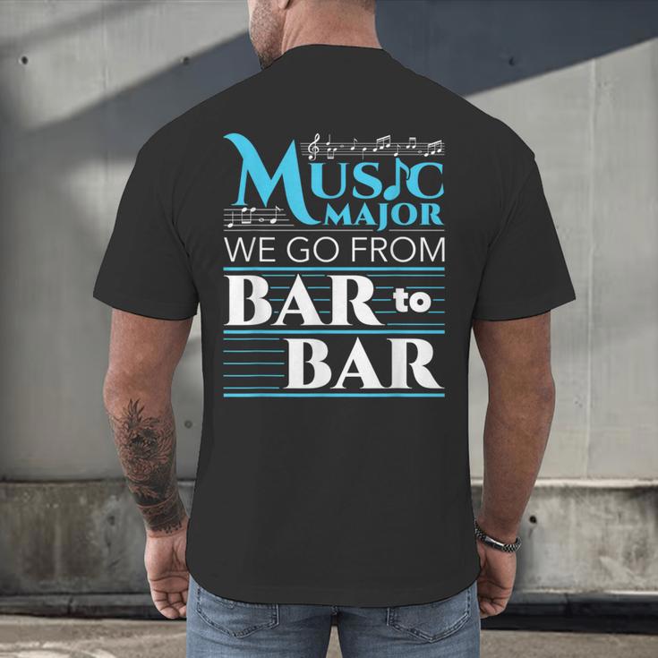 Music Major Student Pun Graduation Men's Back Print T-Shirt