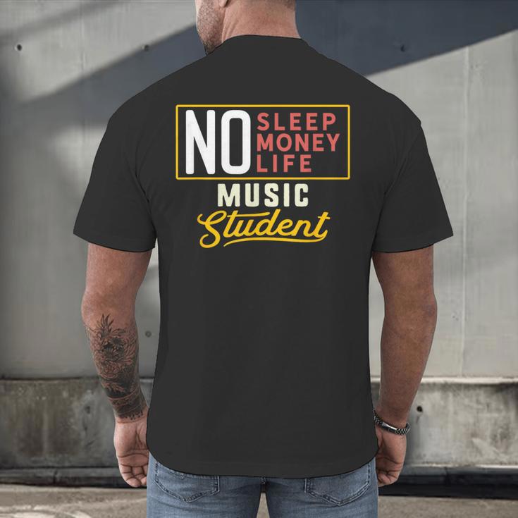 Music Major Student Shirt Graduation College Men's Back Print T-Shirt