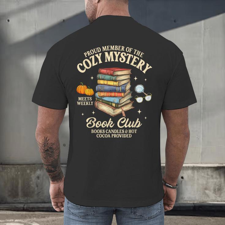 Mystery Book Reader Member Of The Cozy Mystery Book Club Men's Back Print T-Shirt