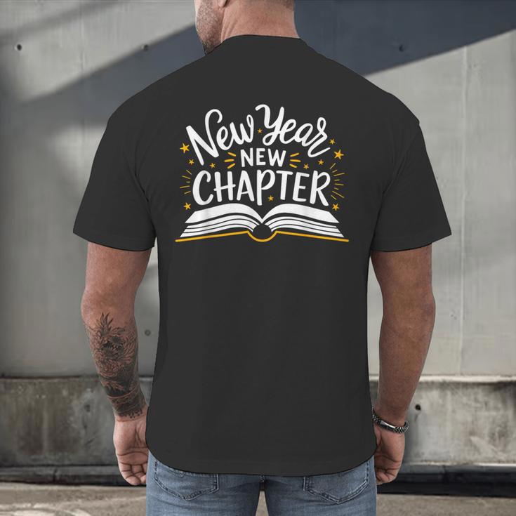 New Year New Chapter Happy New Year 2025 Book Men's Back Print T-Shirt