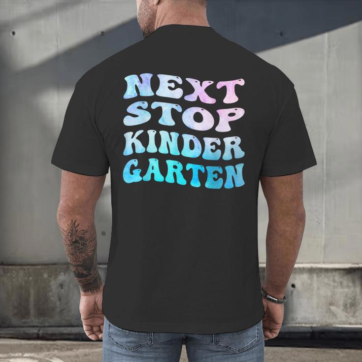 Next Stop Kindergarten Groovy Graduation Last Day Of School Men's Back Print T-Shirt