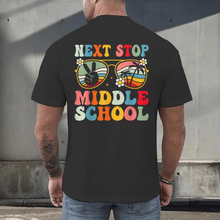 Next Stop Middle School Elementary School Graduation 2025 Men's Back Print T-Shirt