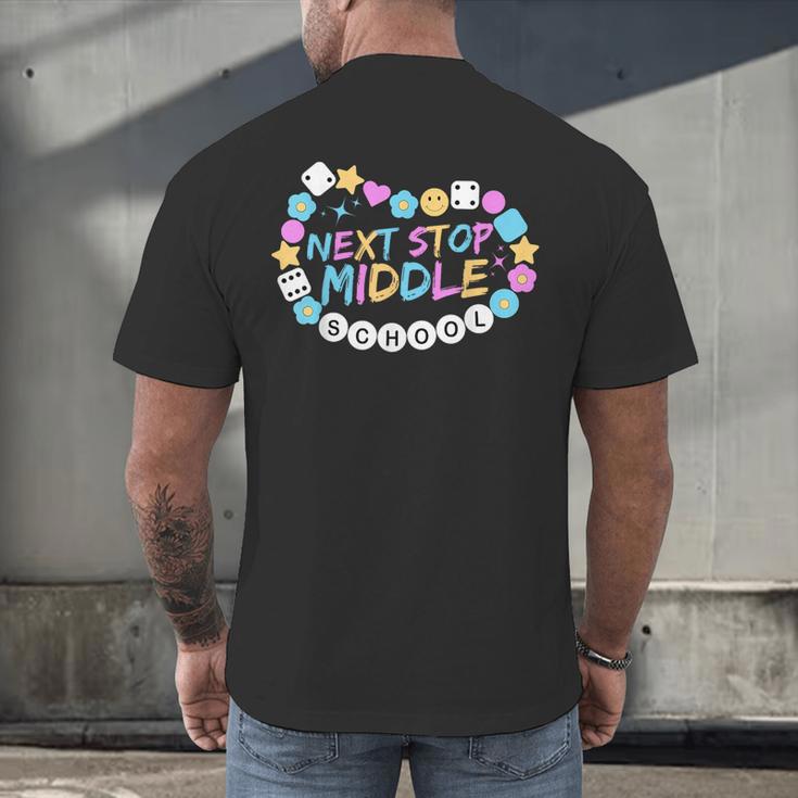 Next Stop Middle School Groovy Elementary School Graduation Men's Back Print T-Shirt