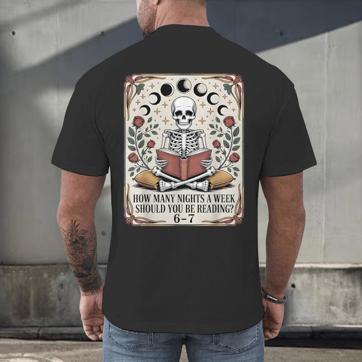 How Many Nights Reading Meme 6 7 Book Lover Men's Back Print T-Shirt How Many Nights Reading Meme 6 7 Book Lover Men's Back Print T-Shirt