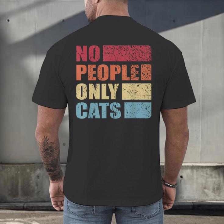 No People Only Cats Introvert Men's Back Print T-Shirt