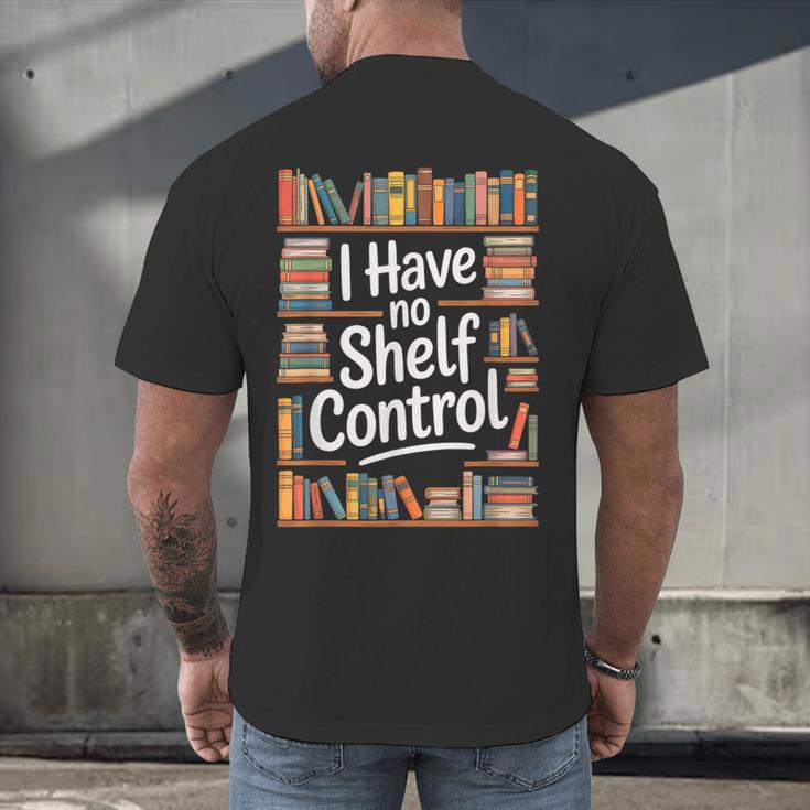 I Have No Shelf Control Book Lovers Vintage Floral Men's Back Print T-Shirt I Have No Shelf Control Book Lovers Vintage Floral Men's Back Print T-Shirt