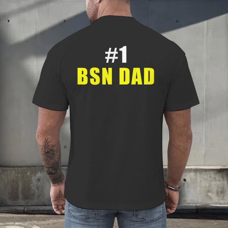 Nurse BSN Student Graduate Dad Nursing Graduation Men's Back Print T-Shirt