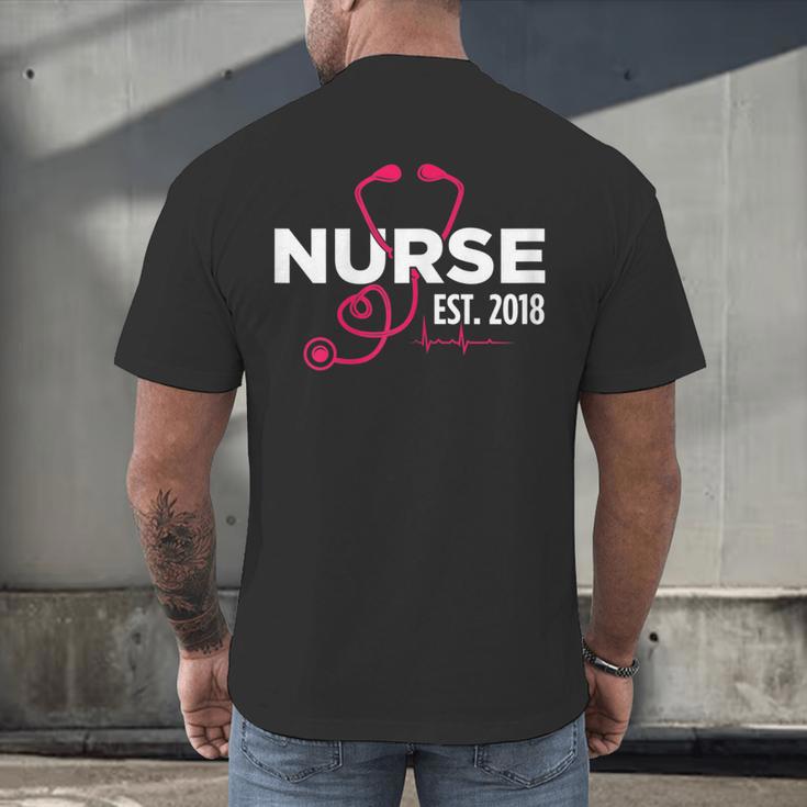 Nurse Graduate Graduation 2018 Nursing School Shirt Men's Back Print T-Shirt