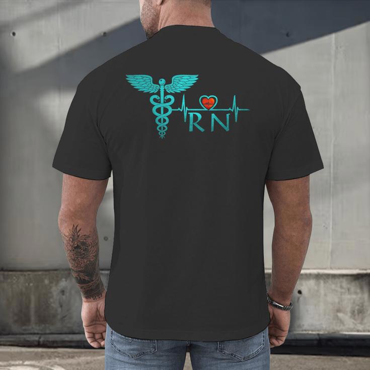 Nurse Shirt Graduation Nursing School RN Cute Tee Shirt Men's Back Print T-Shirt