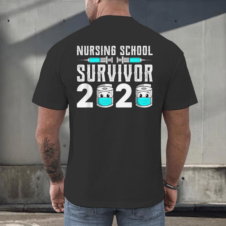 Nursing School Survivor Graduation Nurse RN 2020 Friend Men's Back Print T-Shirt