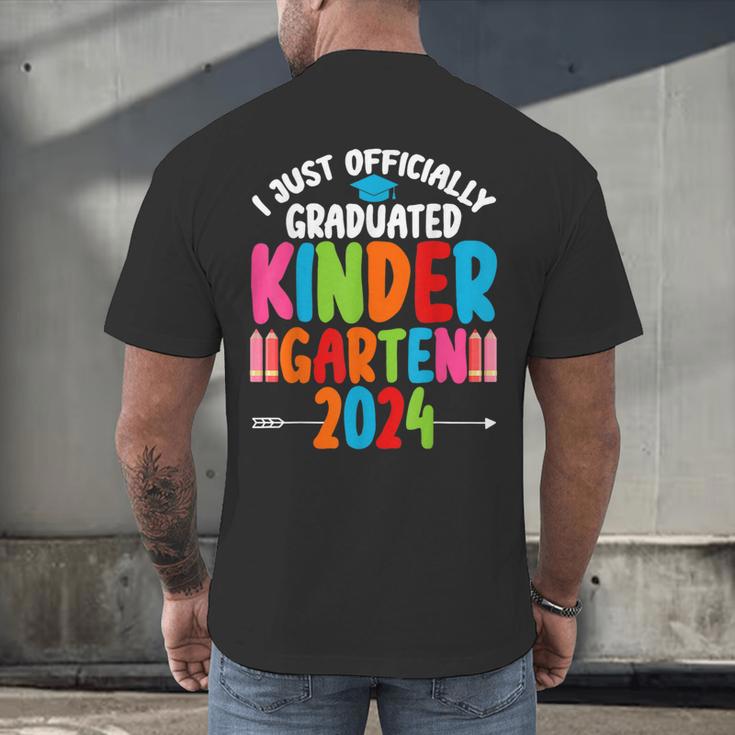I Officially Graduated Kindergarten Graduation 2024 Men's Back Print T-Shirt