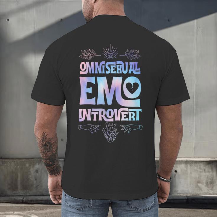 Omnisexual Emo Introvert Pride Trendy Mystic Teen Goth Style Men's Back Print T-Shirt Omnisexual Emo Introvert Pride Trendy Mystic Teen Goth Style Men's Back Print T-Shirt