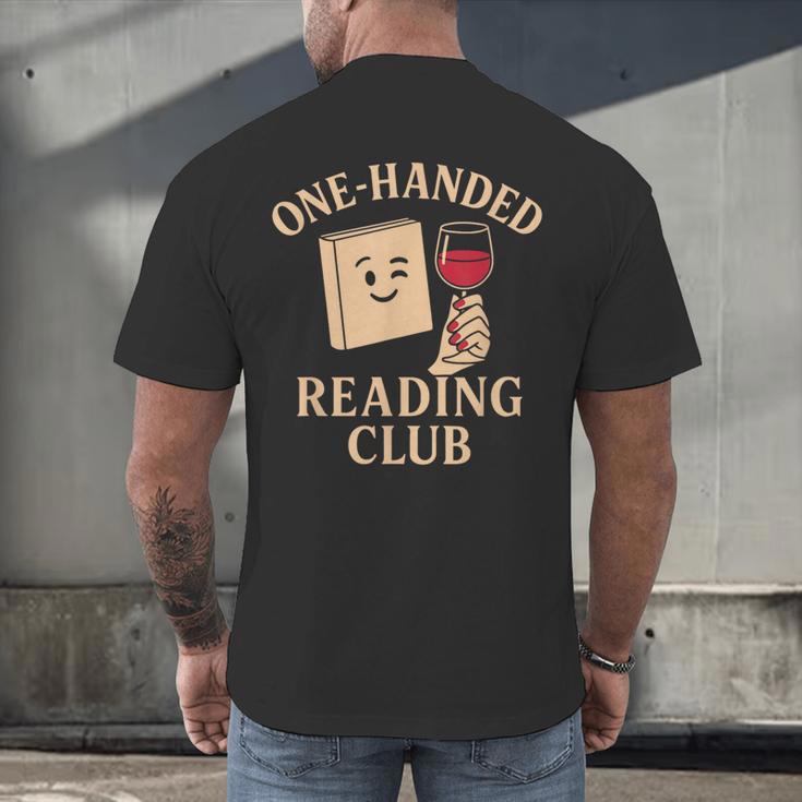 One-Handed Reading Club Smutty Book Lover Men's Back Print T-Shirt