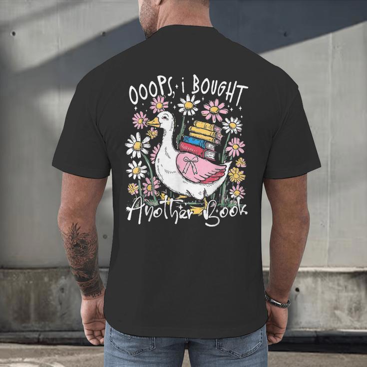 Oops I Bought Another Book Goose Bookish Men's Back Print T-Shirt