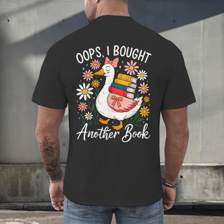 Oops I Bought Another Book Goose Reader Men's Back Print T-Shirt