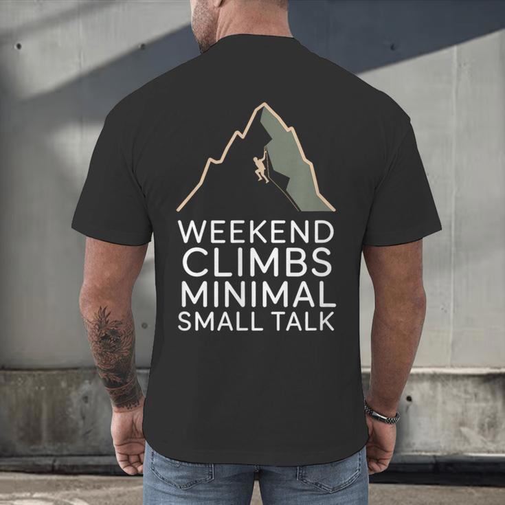 Outdoor Introvert Vibes Weekend Climber Men's Back Print T-Shirt