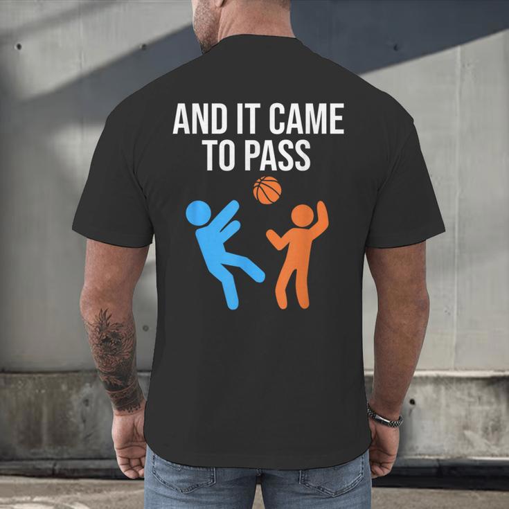 And It Came To Pass Book Of Mormon LDS Missionary Men's Back Print T-Shirt