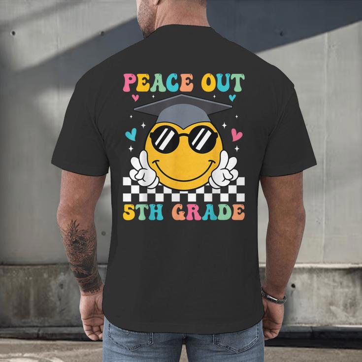 Peace Out 5th Grade Graduation Last Day Of School Men's Back Print T-Shirt