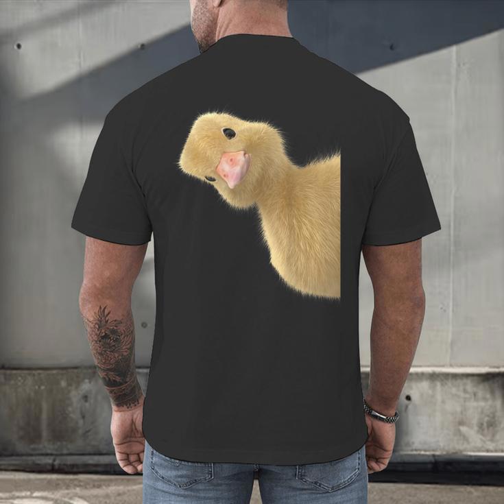 Peking Duck Peeking Chef Graduation Farm Duck Lover Men's Back Print T-Shirt