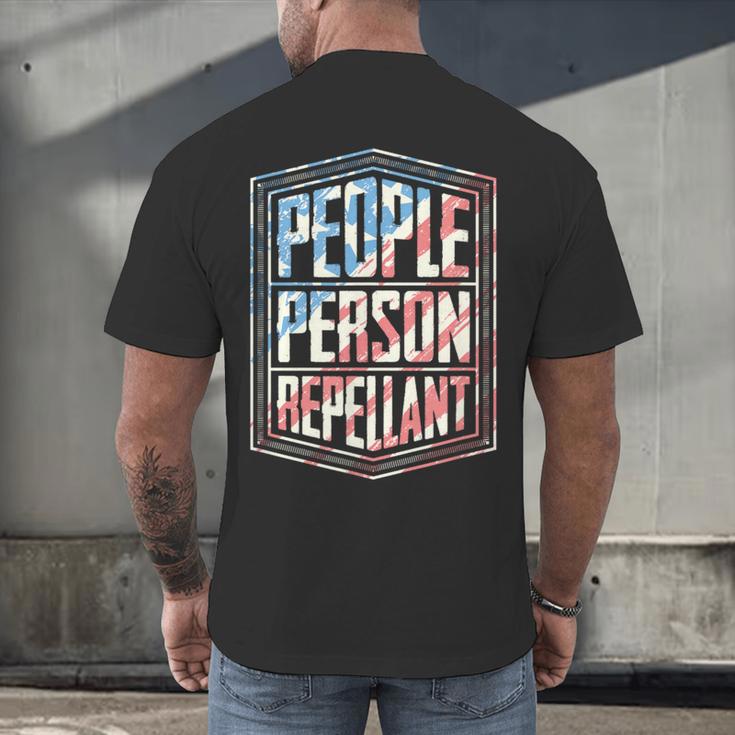 People Person Repellant Introvert Men's Back Print T-Shirt People Person Repellant Introvert Men's Back Print T-Shirt
