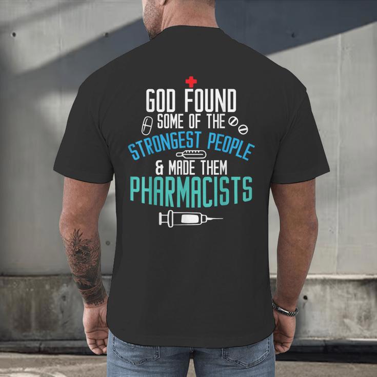 Pharmacist Christian Pharmacy Student PharmD Graduation Men's Back Print T-Shirt