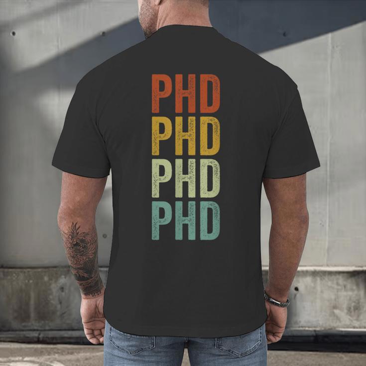 PHD Graduation Doctorate Men's Back Print T-Shirt