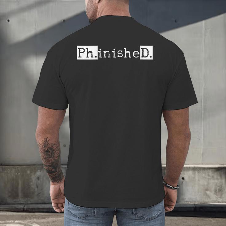 PhD Graduation Doctorate Student Graduate Men's Back Print T-Shirt