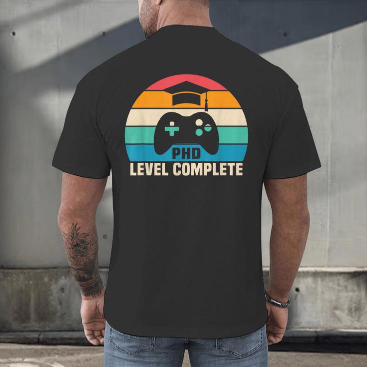 PhD Level Complete Graduation Doctorate In Philosophy Men's Back Print T-Shirt