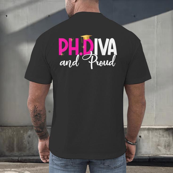 PhDiva Graduation Doctorate Student Graduate Men's Back Print T-Shirt