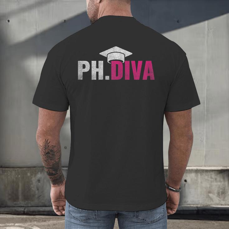 PhDiva PHD Student Graduation Degree Med Law School Men's Back Print T-Shirt