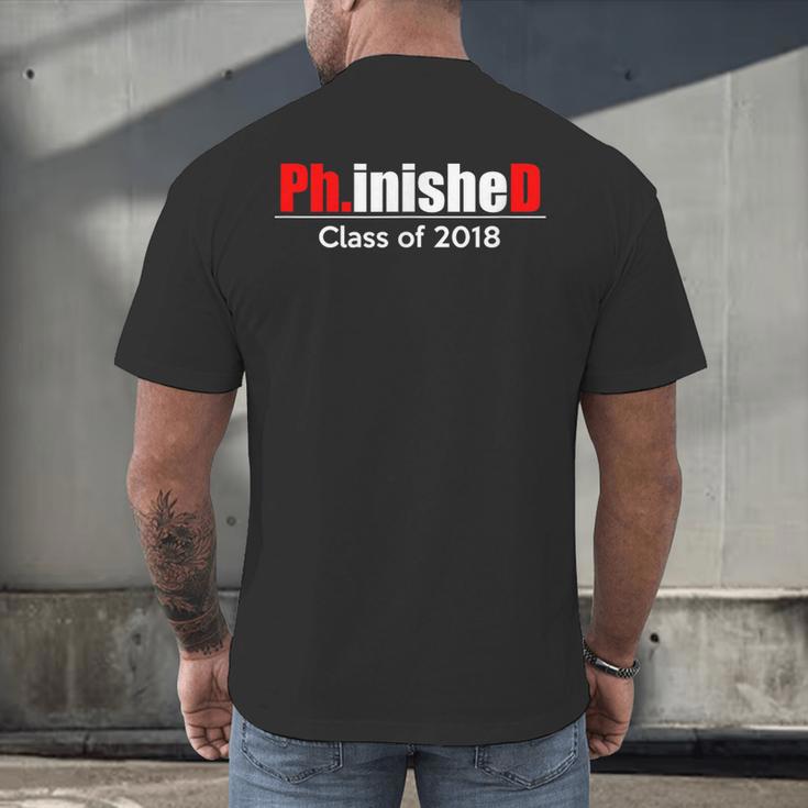 Phinished PhD Graduation T-Shirt For Men And Women Men's Back Print T-Shirt