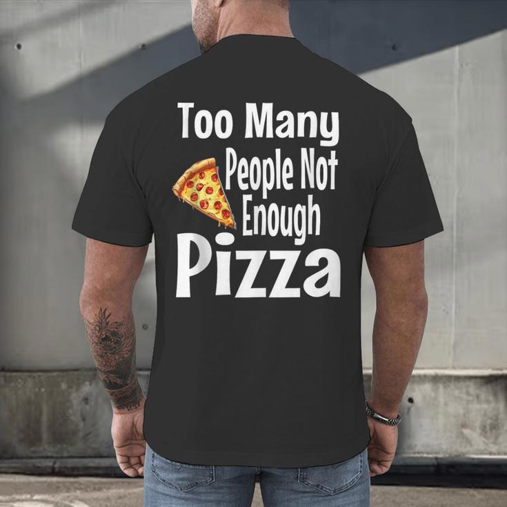 Pizza Lover Saying Introvert Anti Social Humor Foodie Men's Back Print T-Shirt Pizza Lover Saying Introvert Anti Social Humor Foodie Men's Back Print T-Shirt