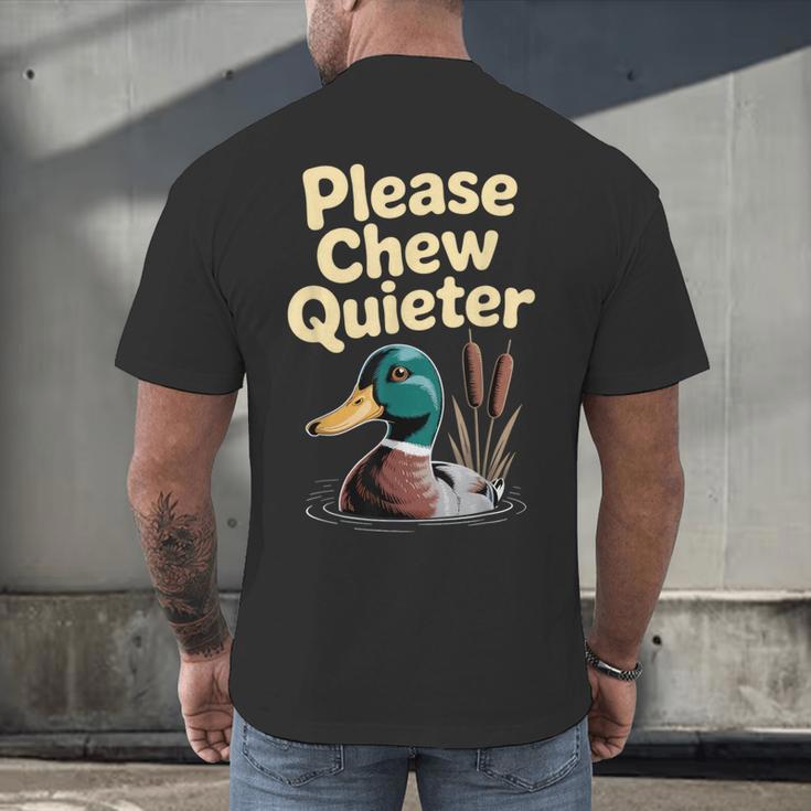 Please Chew Quieter Introvert Duck Lover Men's Back Print T-Shirt Please Chew Quieter Introvert Duck Lover Men's Back Print T-Shirt