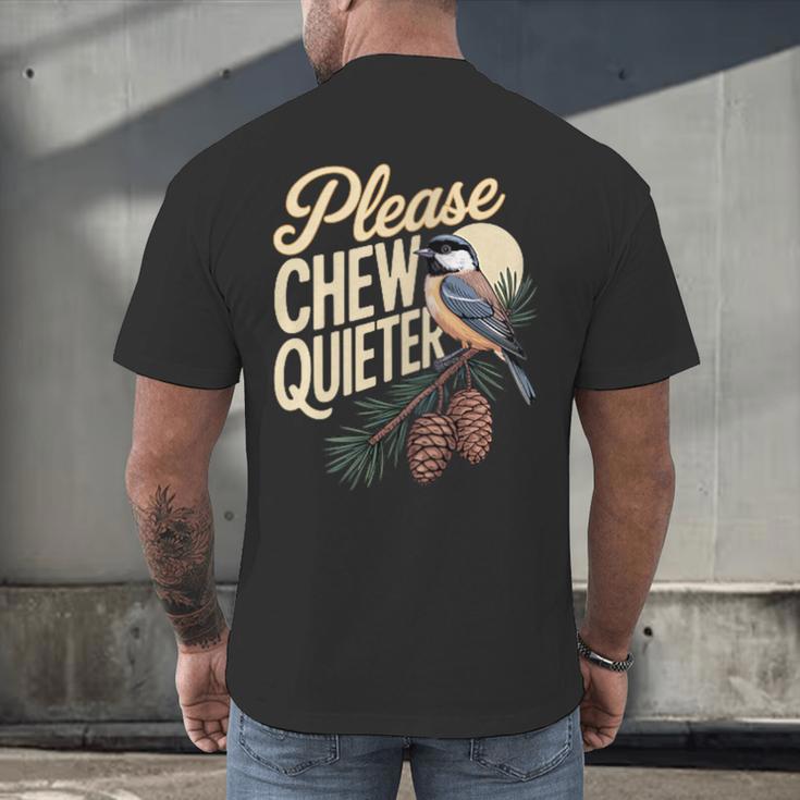 Please Chew Quieter Introverts Casual Everyday Men's Back Print T-Shirt
