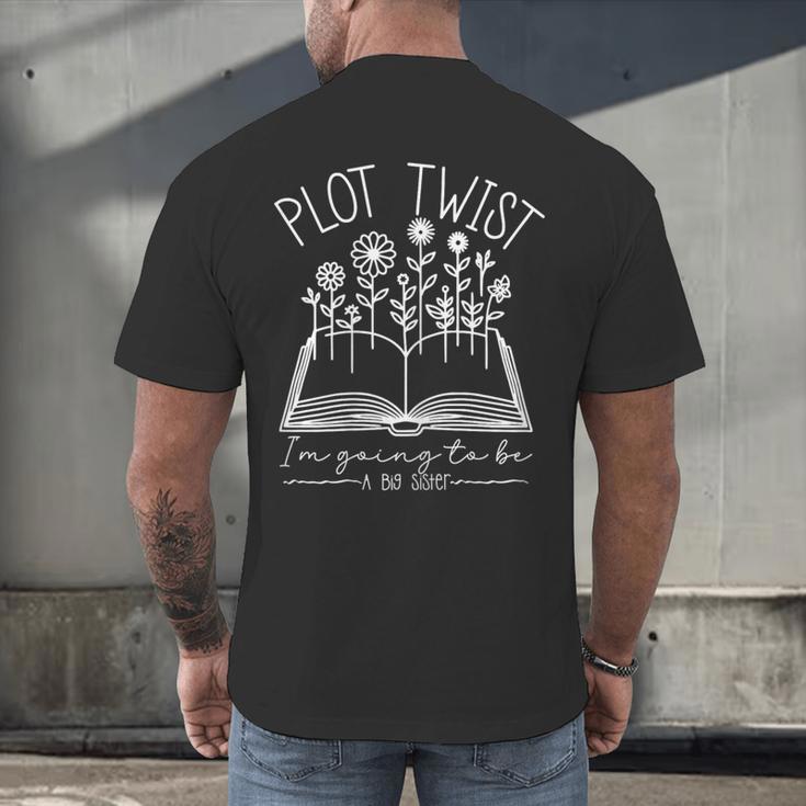 Plot Twist I'm Going To Be A Big Sister Literary Book Kids Men's Back Print T-Shirt Plot Twist I'm Going To Be A Big Sister Literary Book Kids Men's Back Print T-Shirt