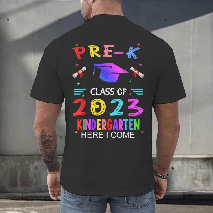 Pre-k Graduation Pre Kindergarten Class Of 2023 Boys Girls Men's Back Print T-Shirt