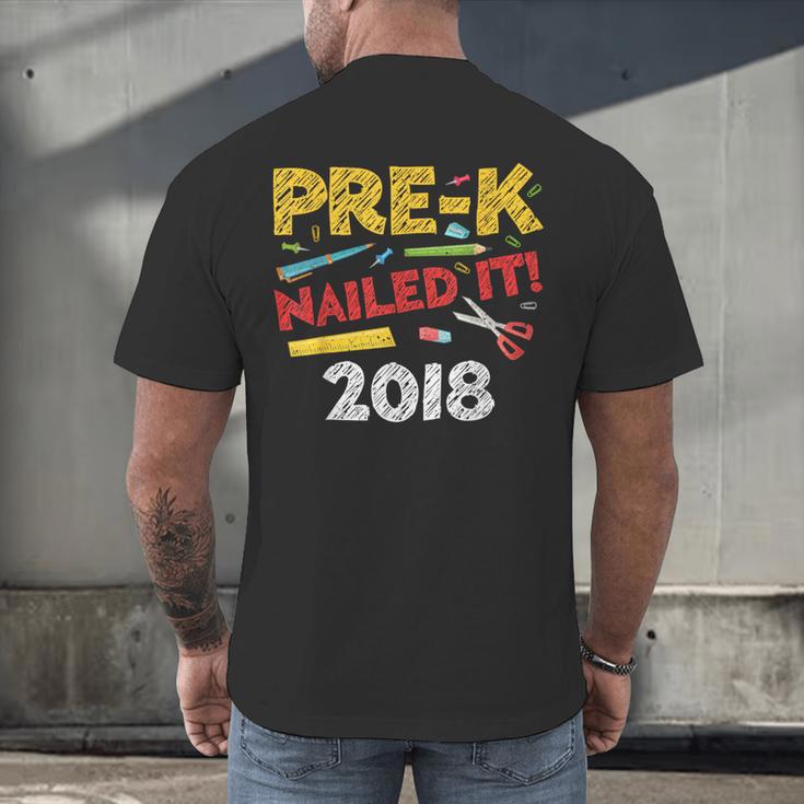 Pre-K Nailed It Class Of 2018 Graduation Men's Back Print T-Shirt